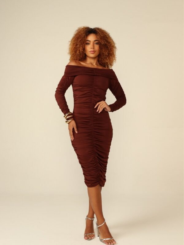 Vestido Midi Franzido Musa